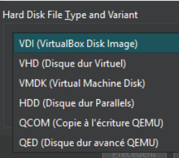 Param�trage du disque VDI de 40 Gio